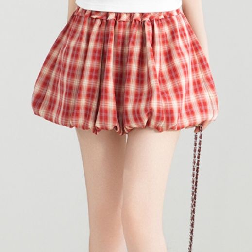 チェックパンツ バルーンシルエット バブリーパンツ