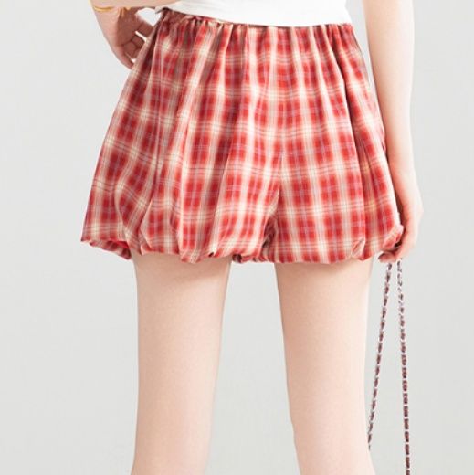 チェックパンツ バルーンシルエット バブリーパンツ