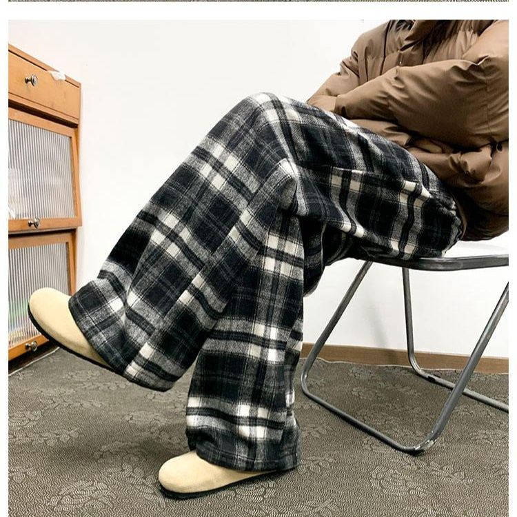チェックパンツ 森の息吹 ワイドタータン