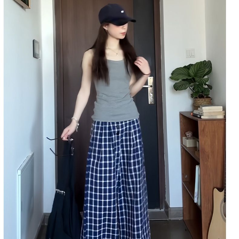 チェックパンツ クラシカルワイドチェックパンツ