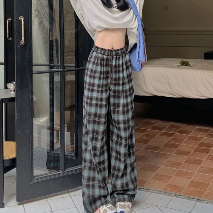 チェックパンツ クラシックゆったりチェックパンツ