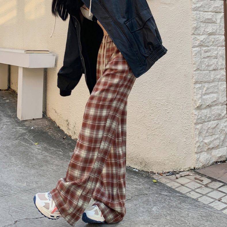 チェックパンツ クラシックゆったりチェックパンツ