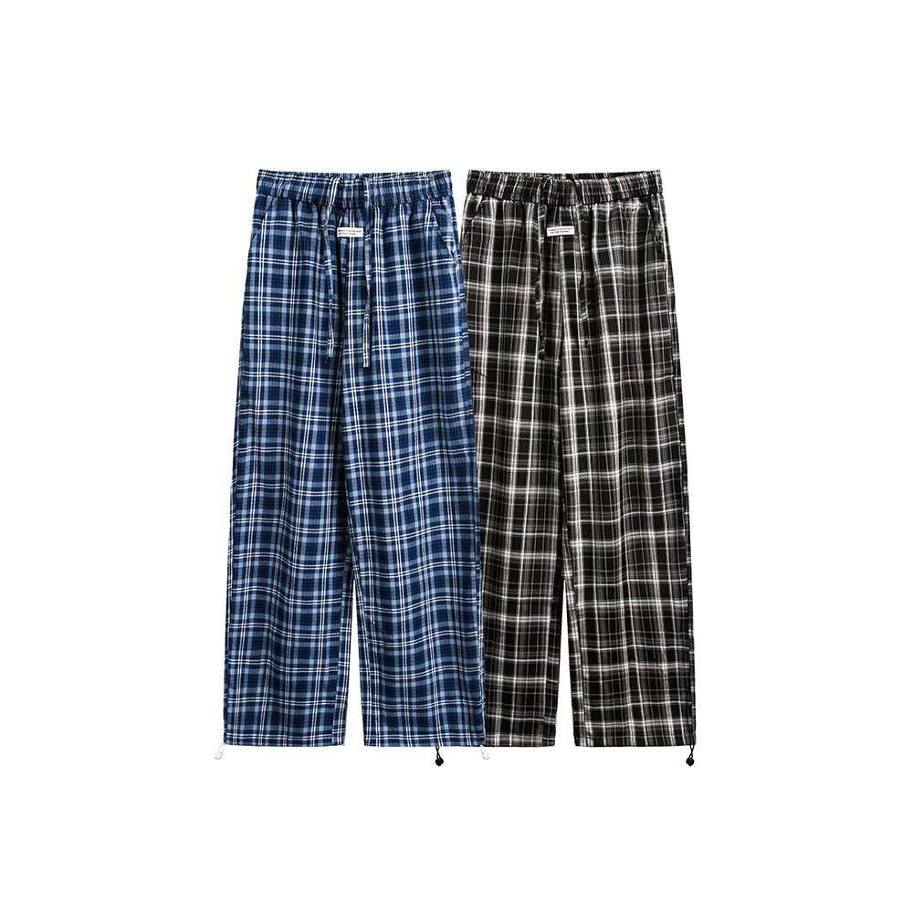 チェックパンツ リラックスチェックイージーパンツ