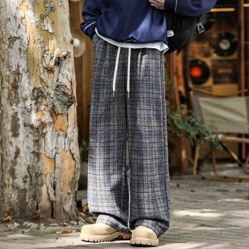 チェックパンツ ゆったりシルエット チェック リラックスパンツ