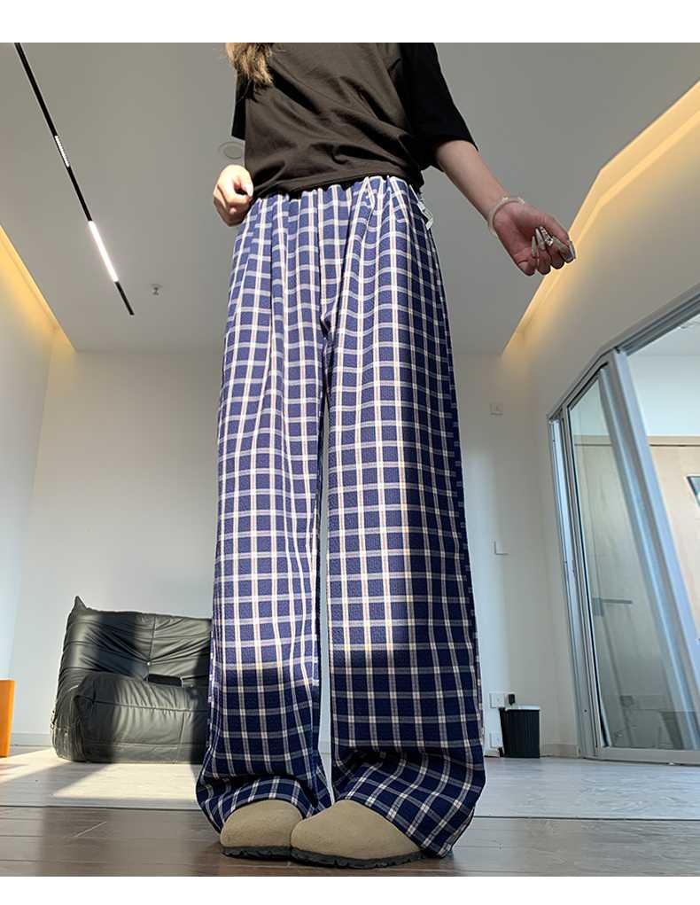 チェックパンツ　ゆったりくつろぎパンツ