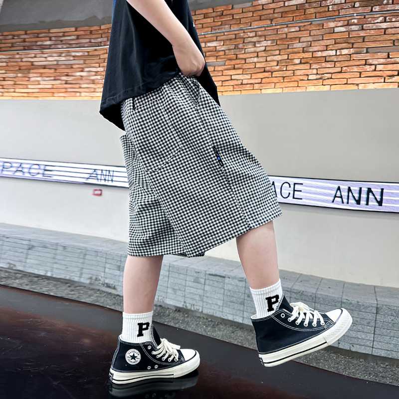 チェックパンツ ギンガムチェック ゆったりショートパンツ