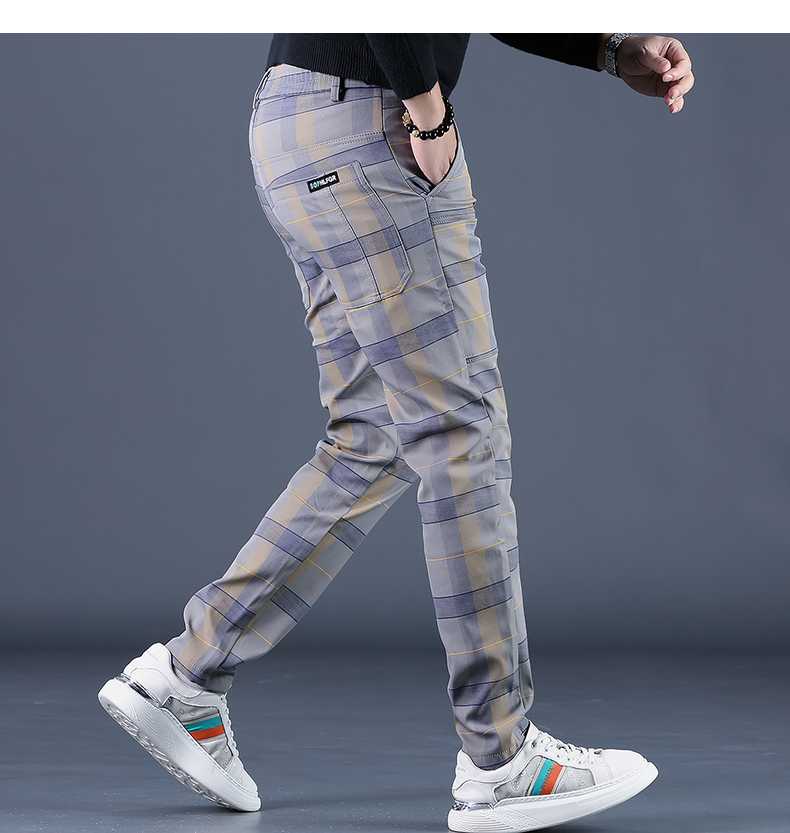 チェックパンツ モダンチェック柄スタイリッシュパンツ