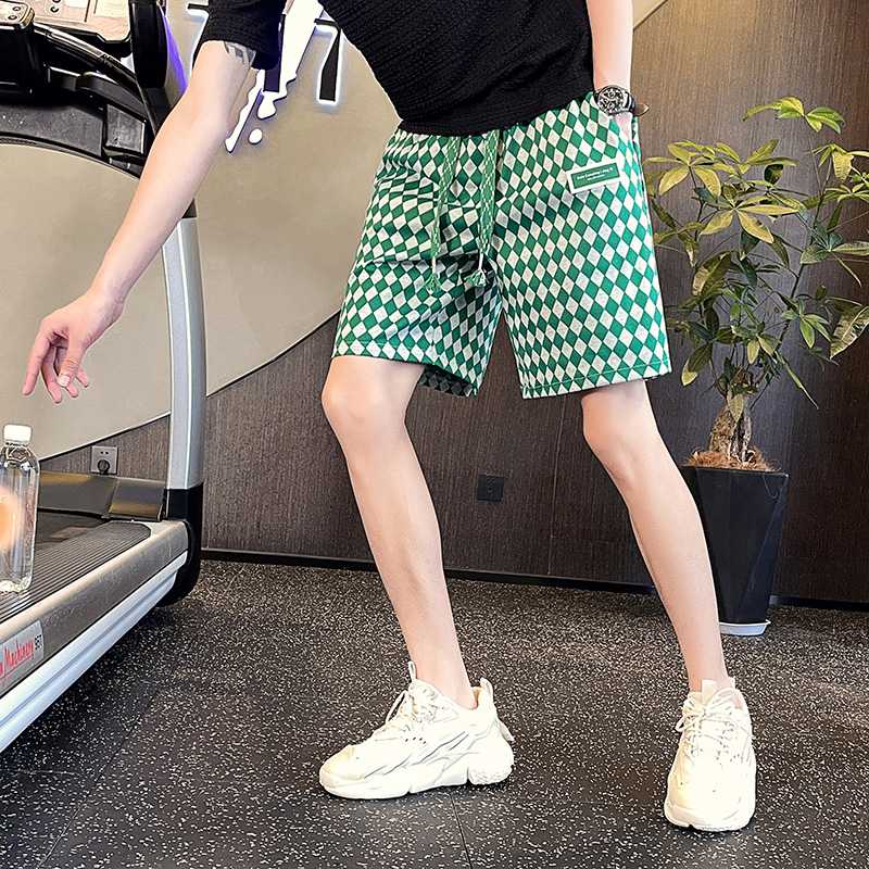 チェックパンツ モダンチェック柄ショートパンツ