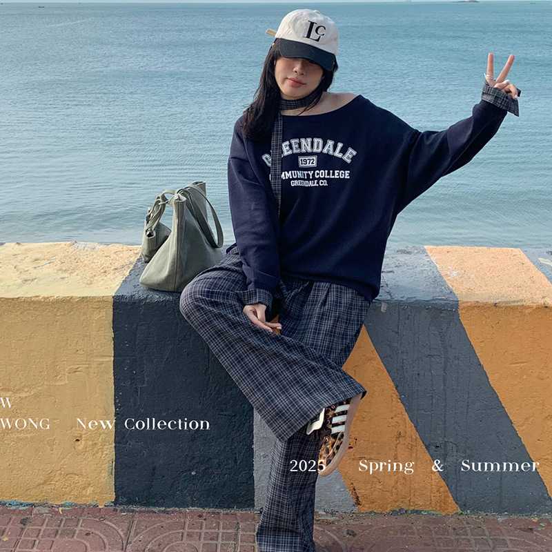 チェックパンツ レトロチェック オーバーサイズ ワイドパンツ