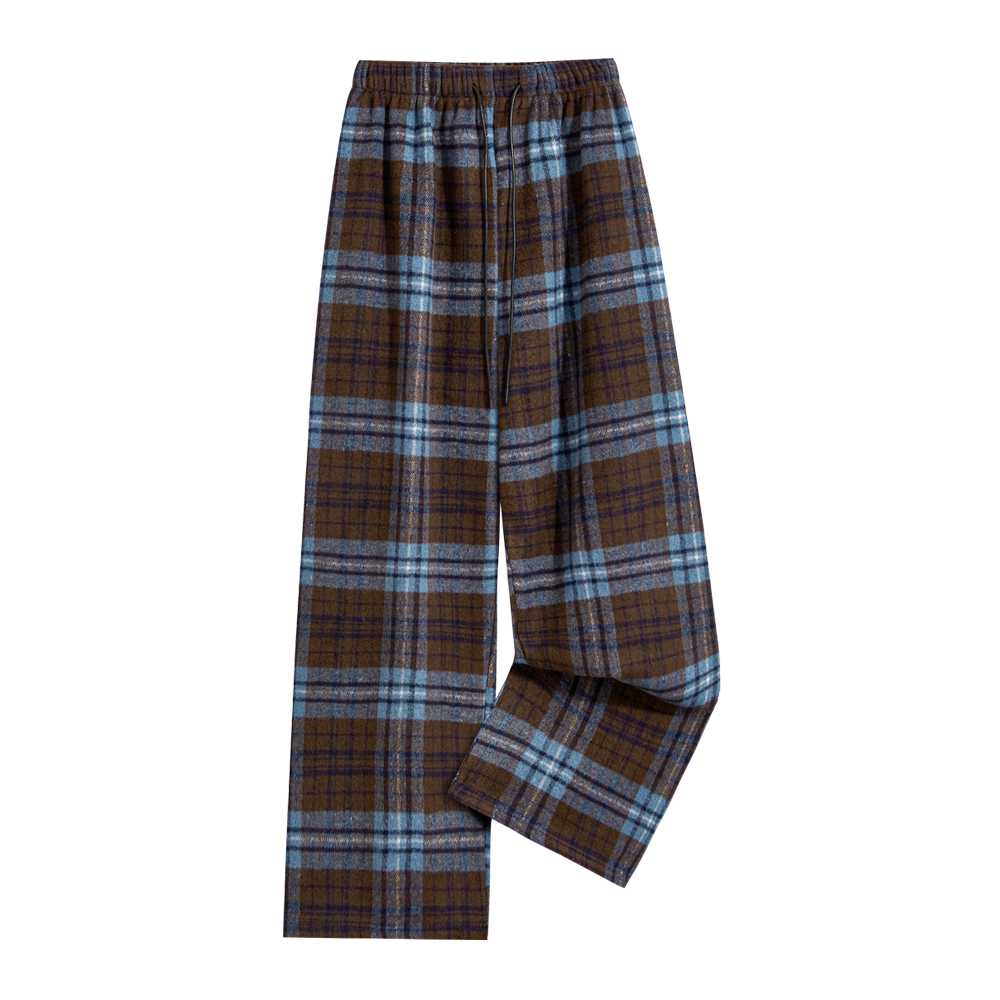 チェックパンツ ゆったりタータンチェック あったかパンツ