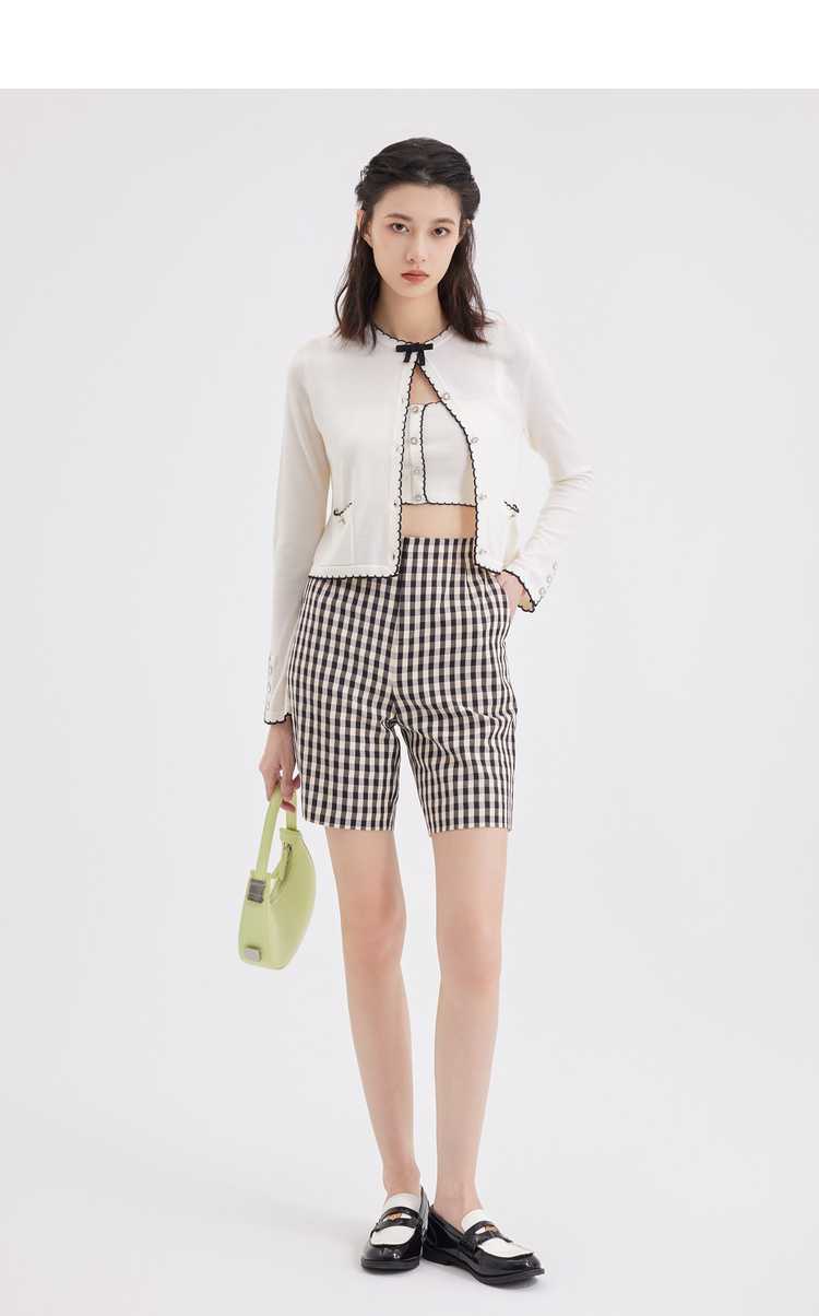 チェックパンツ ショート 格子柄シックショートパンツ