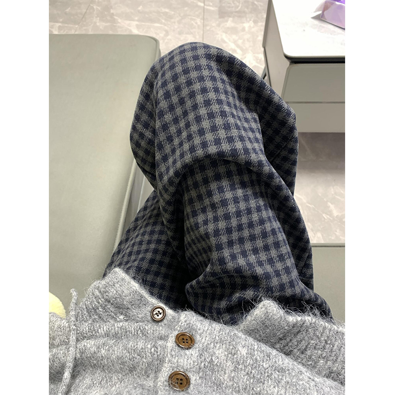 チェックパンツ ゆったりチェックワイドパンツ