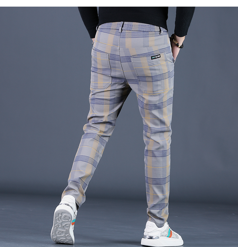 チェックパンツ モダンチェック柄スタイリッシュパンツ