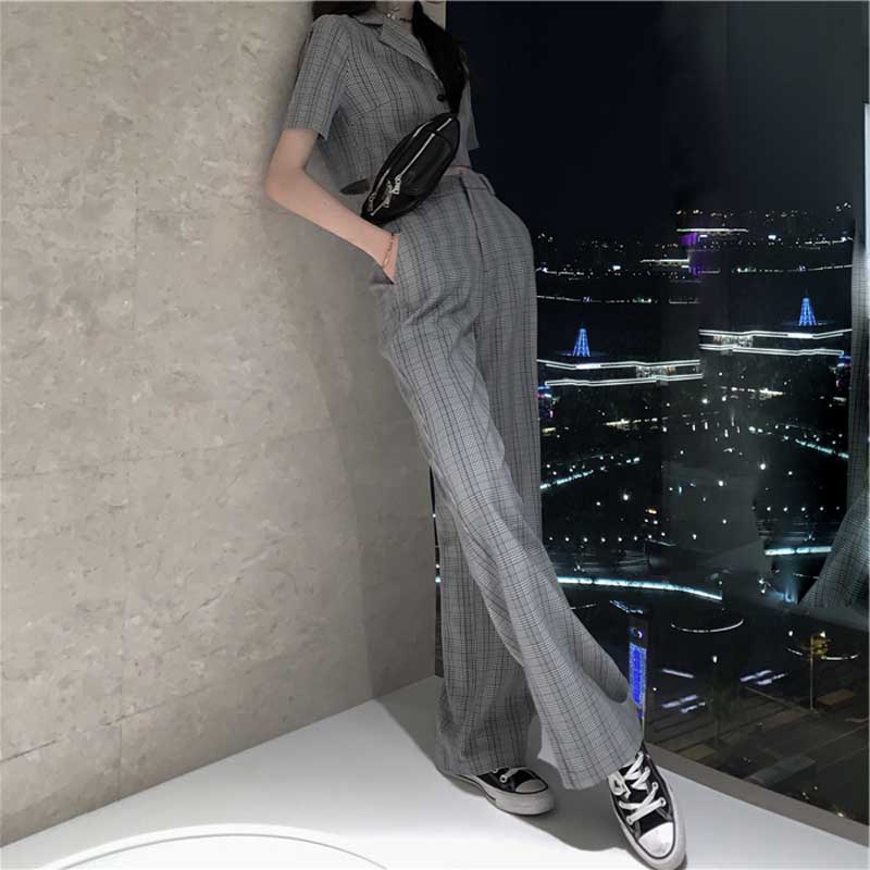 チェックパンツ クラシカルストライプ セットアップパンツ