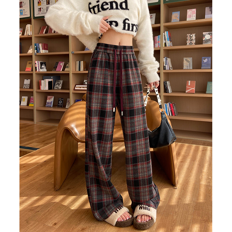 チェックパンツ　のびのびチェックパンツ