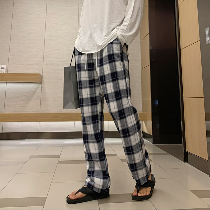 チェックパンツ リラックスタータンパンツ