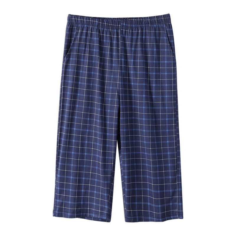 チェックパンツ 夏向け涼やかチェック柄くつろぎパンツ