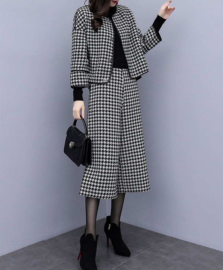 レディース 千鳥格子 セットアップ チェックパンツ 新作