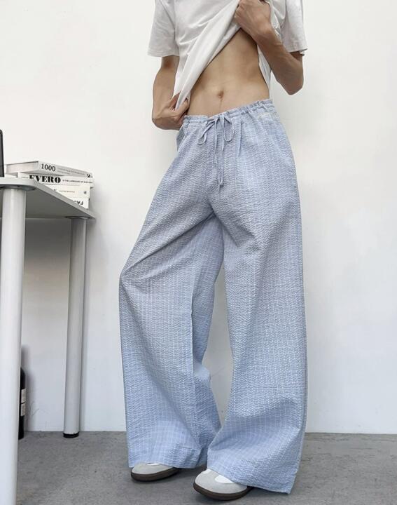 チェックパンツ メンズ チェック柄 ワイドパンツ ゆったり