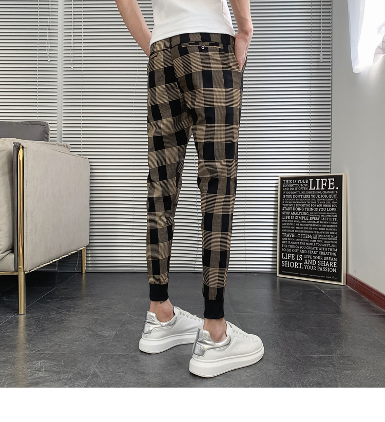 チェックパンツ チェック柄 すっきり美脚パンツ