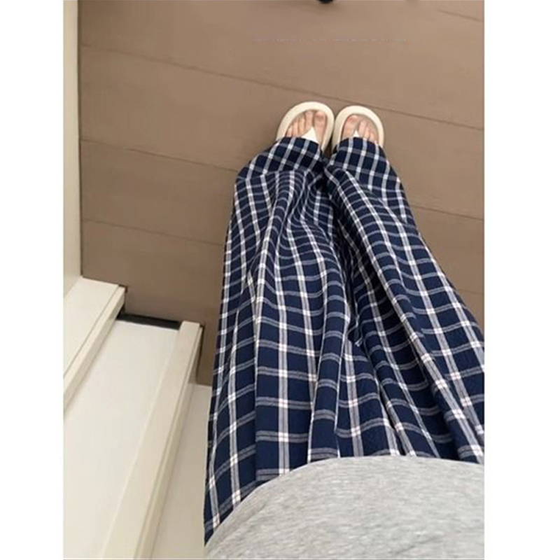 チェックパンツ 大きいサイズ対応ゆったりチェックワイドパンツ