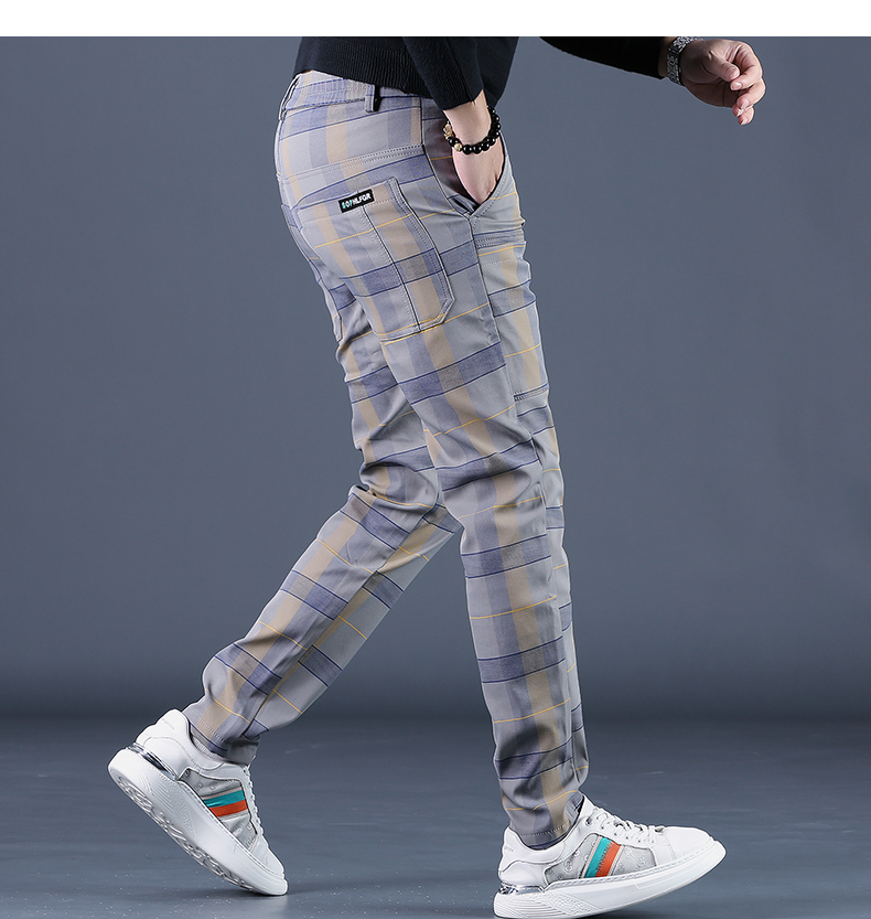 チェックパンツ モダンチェック柄スタイリッシュパンツ