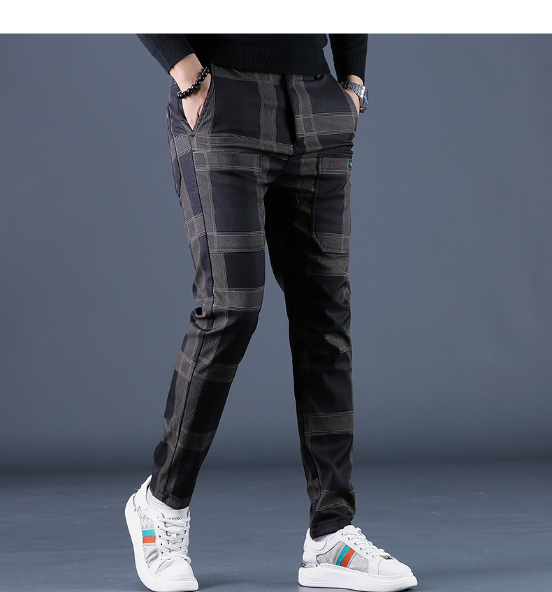 チェックパンツ モダンチェック柄スタイリッシュパンツ