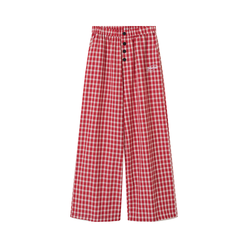 チェックパンツ ピクニックワイドパンツ