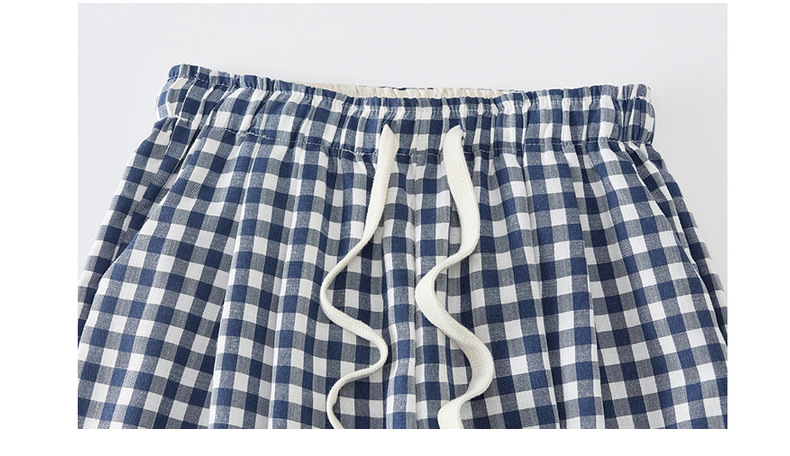 チェックパンツ 伝統格子のゆったりワイドパンツ