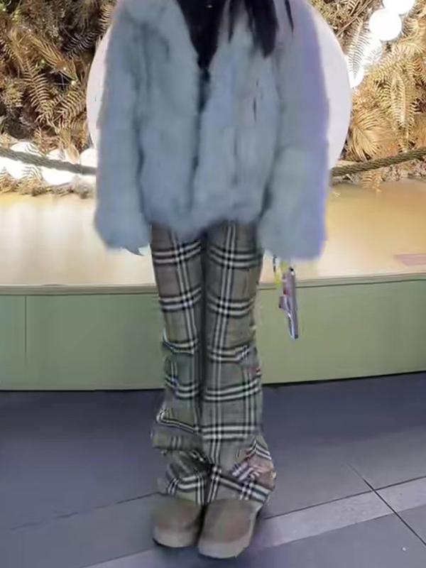 チェックパンツ チェックパンツ 伝統格子模様すっきりスキニーパンツ
