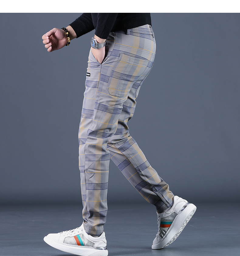 チェックパンツ モダンチェック柄スタイリッシュパンツ
