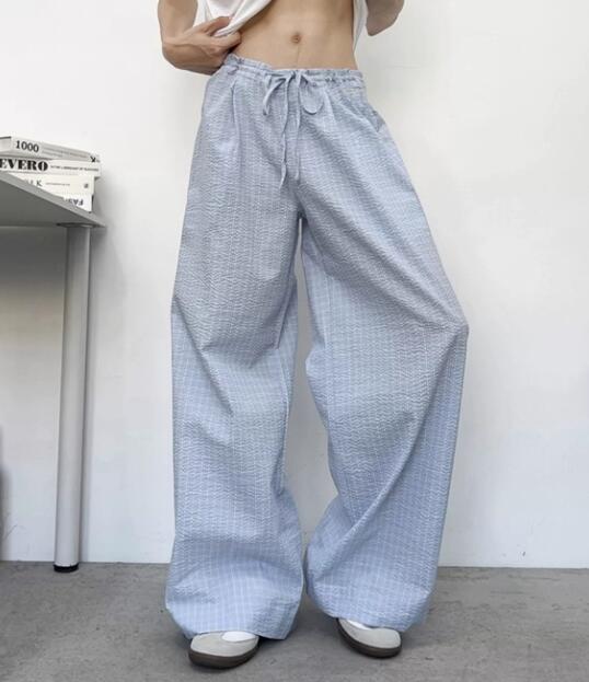 チェックパンツ メンズ チェック柄 ワイドパンツ ゆったり