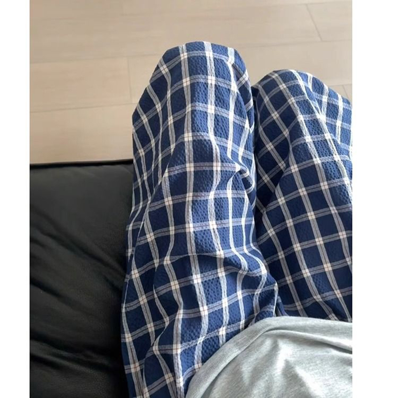 チェックパンツ 大きいサイズ対応ゆったりチェックワイドパンツ
