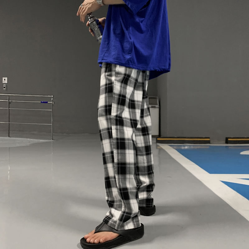 チェックパンツ リラックスタータンパンツ