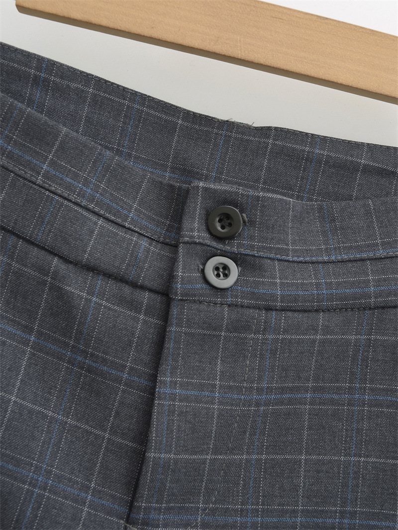 チェックパンツ 大人上品な格子柄ロールアップ　ショートパンツ