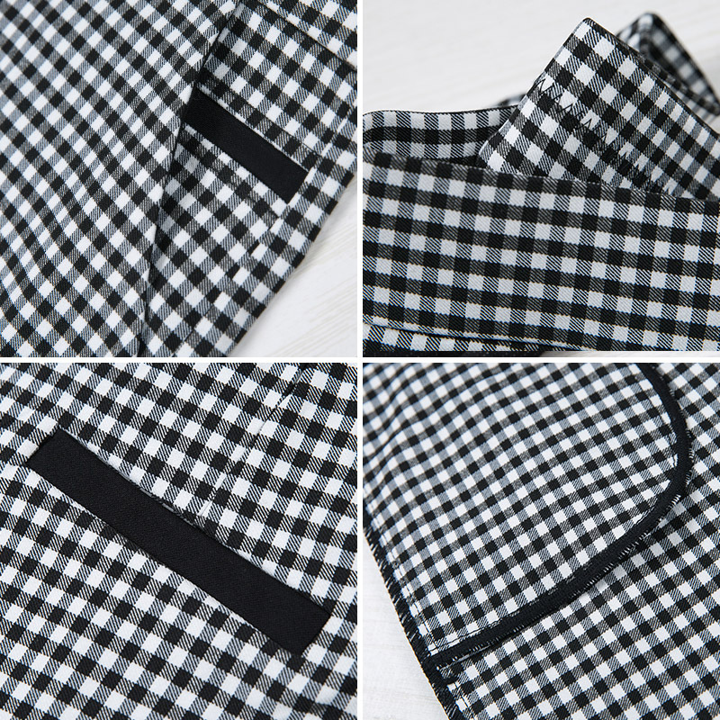 チェックパンツ 千鳥格子柄ハイウエスト ショートパンツ