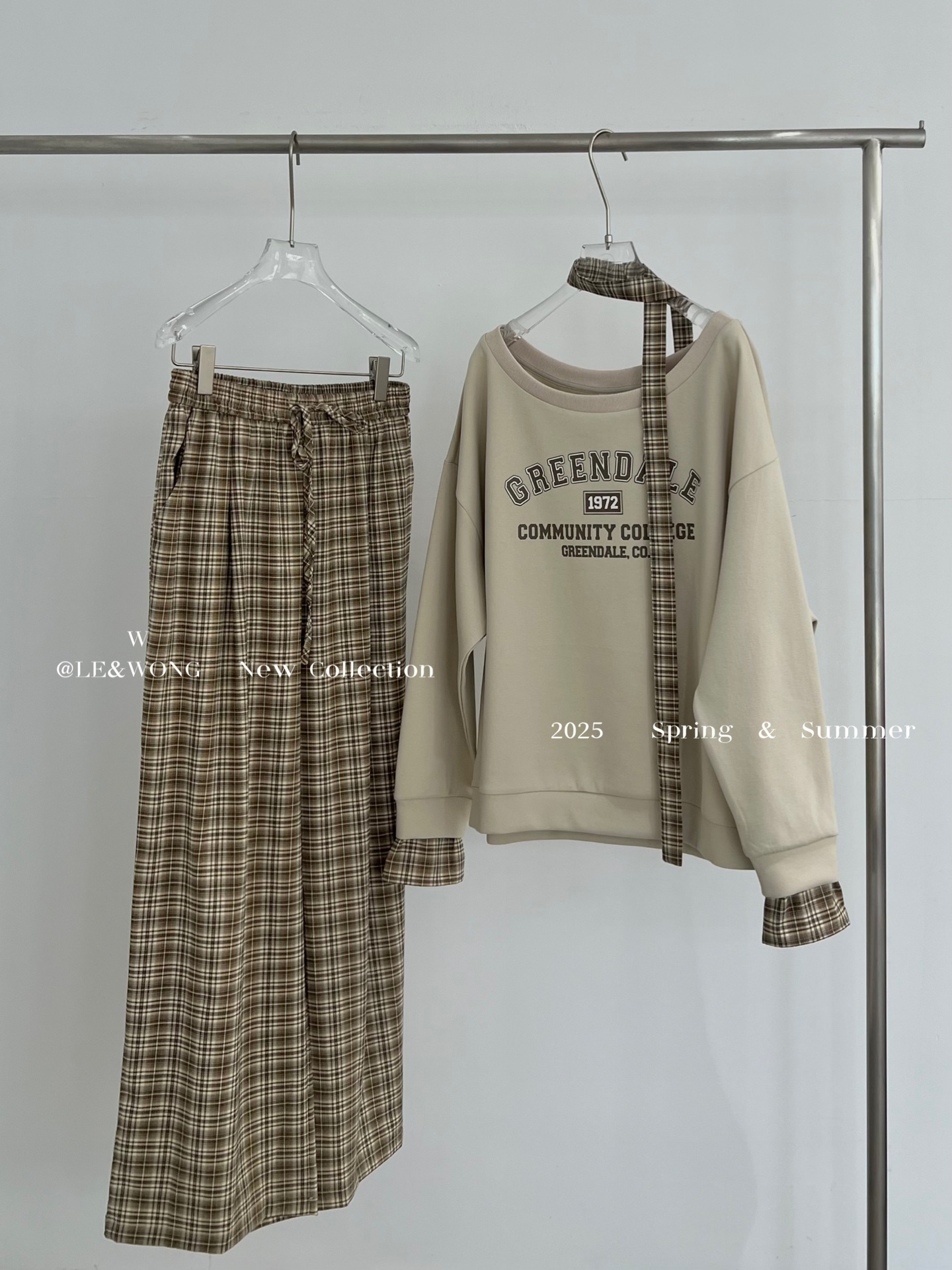 チェックパンツ レトロチェック オーバーサイズ ワイドパンツ