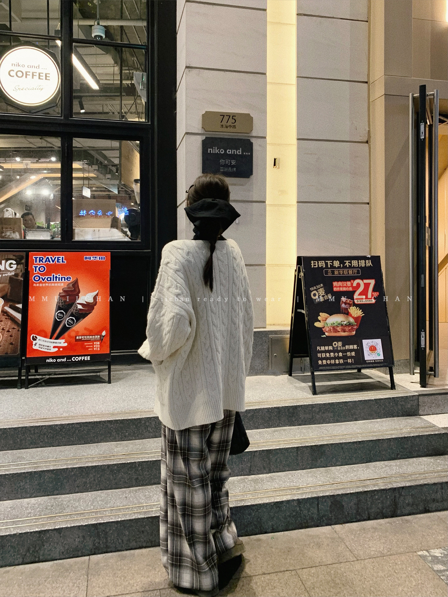 チェックパンツ オーバーサイズ タータンワイドパンツ