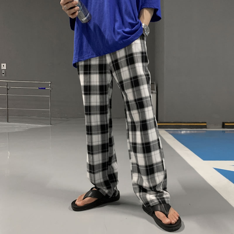 チェックパンツ リラックスタータンパンツ