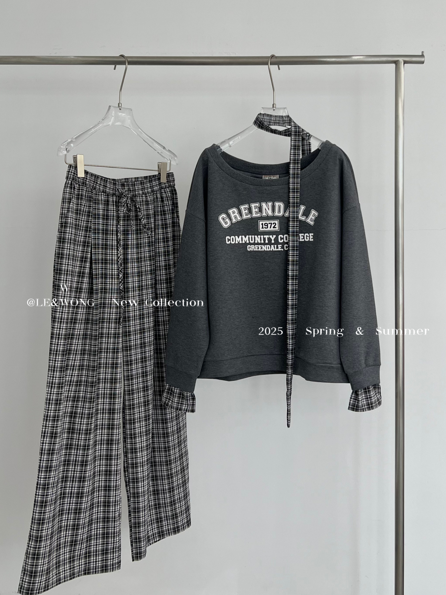 チェックパンツ レトロチェック オーバーサイズ ワイドパンツ