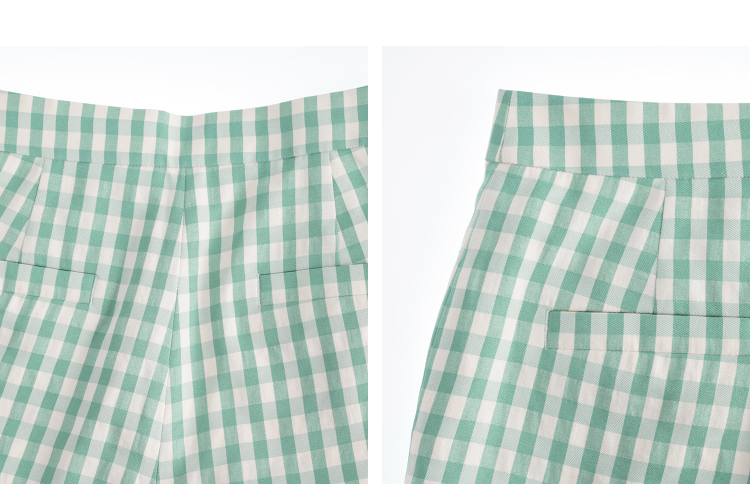 チェックパンツ ショート 格子柄シックショートパンツ