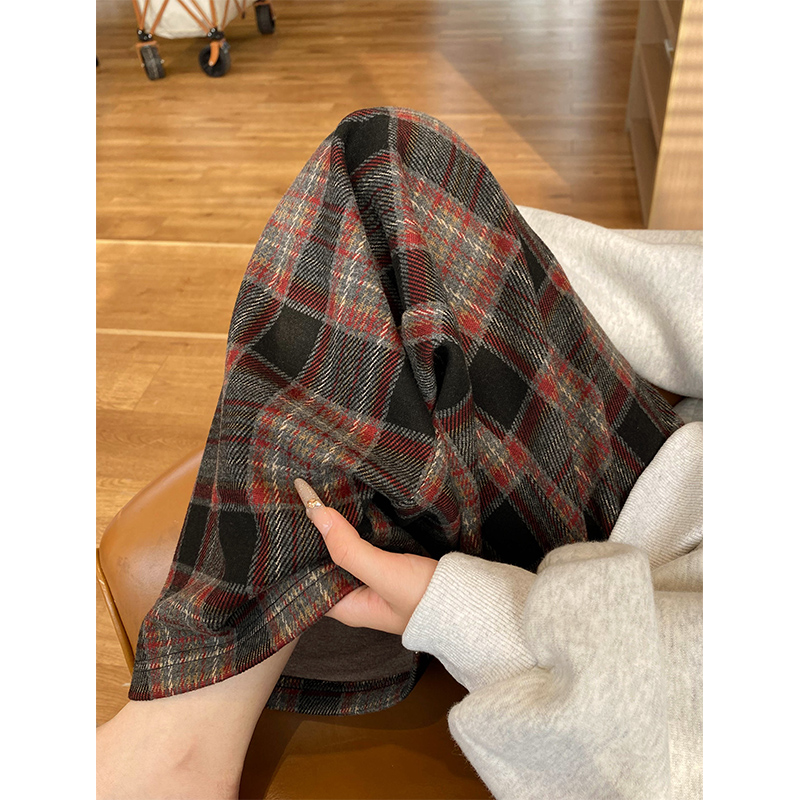 チェックパンツ　のびのびチェックパンツ