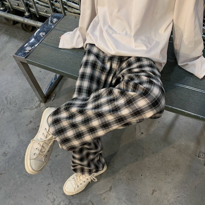 チェックパンツ クラシカルタータンワイドパンツ