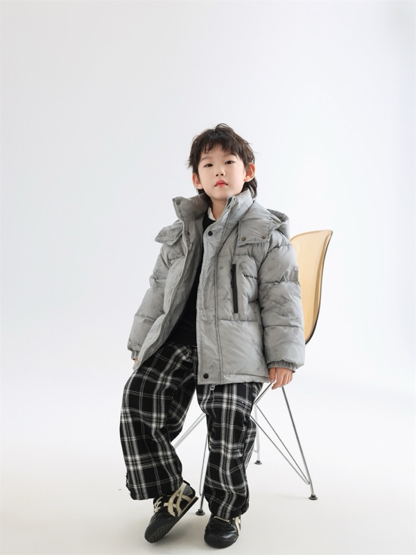 チェックパンツ キッズ タータンチェック裏起毛パンツ モノトーン