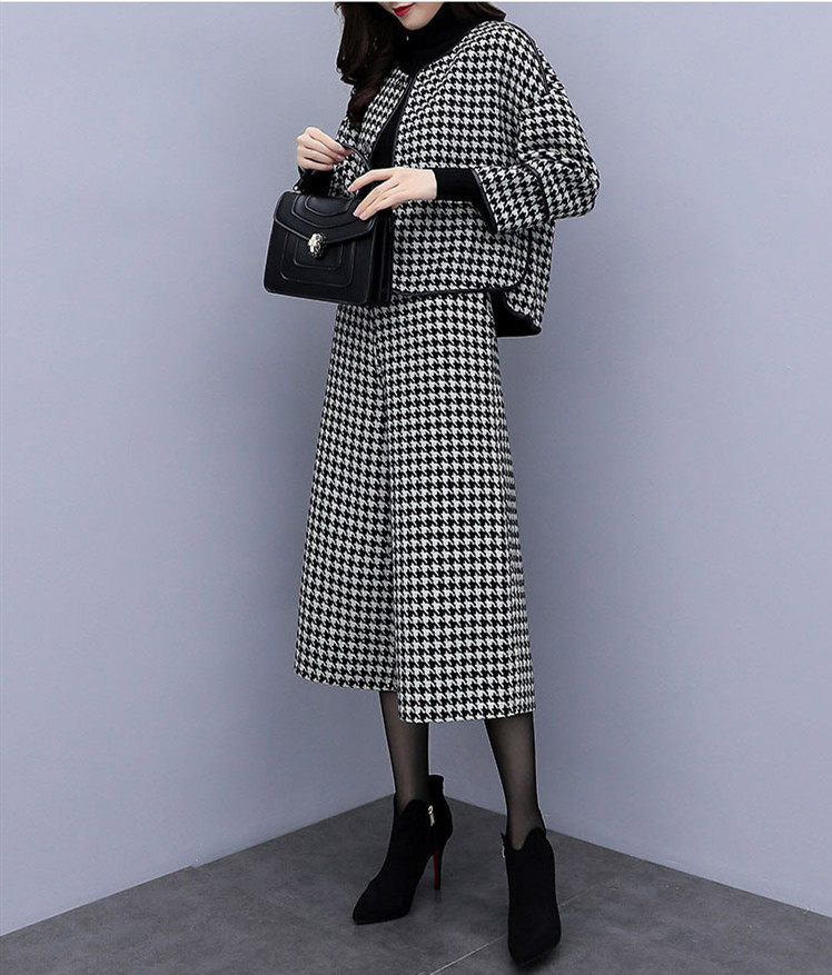 レディース 千鳥格子 セットアップ チェックパンツ 新作