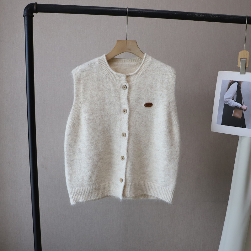 レディースベスト 韓国風ニットベスト レディース 4色展開