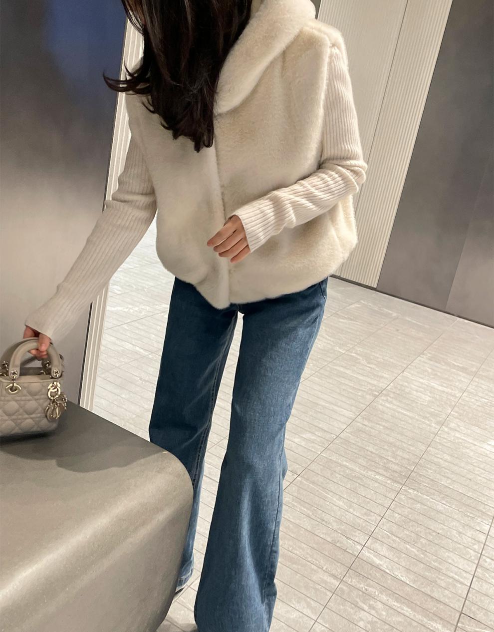 レディースベスト 秋冬新作 もふもふ人工毛皮ベスト 袖なし暖か羽織り