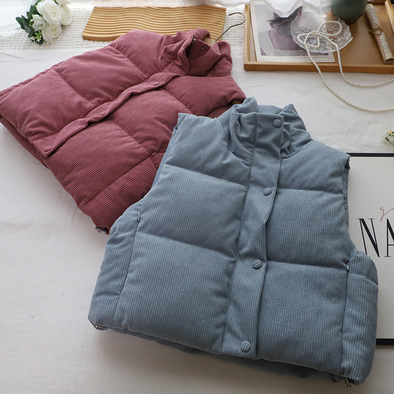 韓国風厚手レディースベスト６色展開