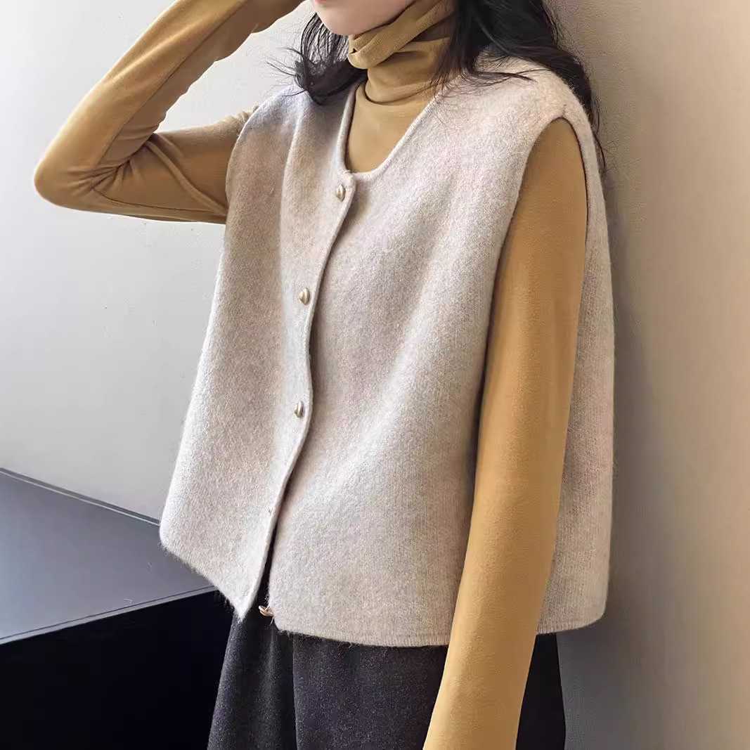 レディースベスト ふんわり柔らか上質ニットベスト