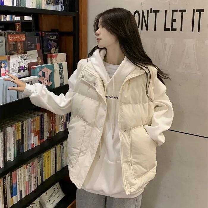 レディースベスト 大人可愛いカジュアルダウンベスト